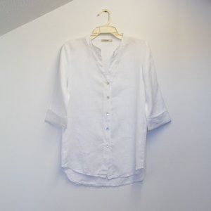 NWOT White Linen Tunic Made in Italy Size S